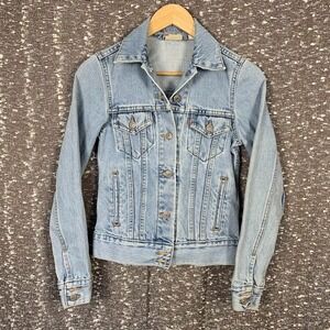 LEVI'S Red Tab Denim Type 3 Trucker Jeans Jacket Classic Blue Wash Women's Small